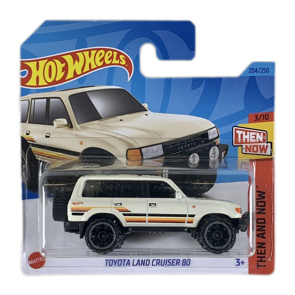 Игрушечная машинка Hot Wheels коллекция THEN AND NOW модель TOYOTA LAND CRUISER 80 масштаб 1 64