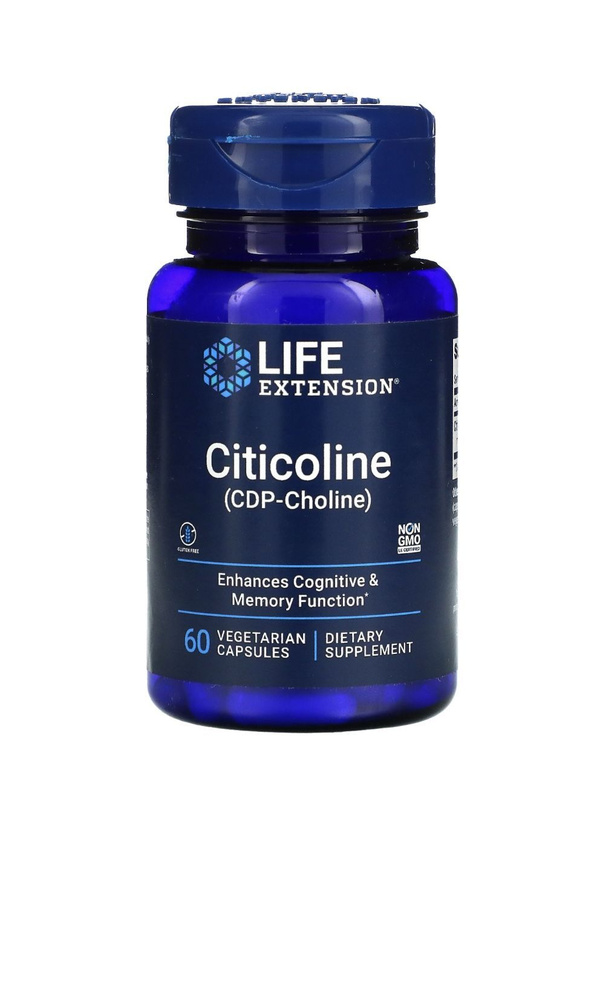 Цитиколин ЦДФ Холин LIFE EXTENSION Citicoline CDP Choline 250 mg 60