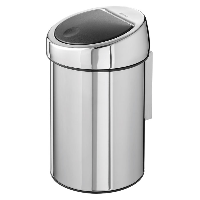 Бак мусорный Brabantia "Touch Bin" стальной полированный 3л 363962 #1