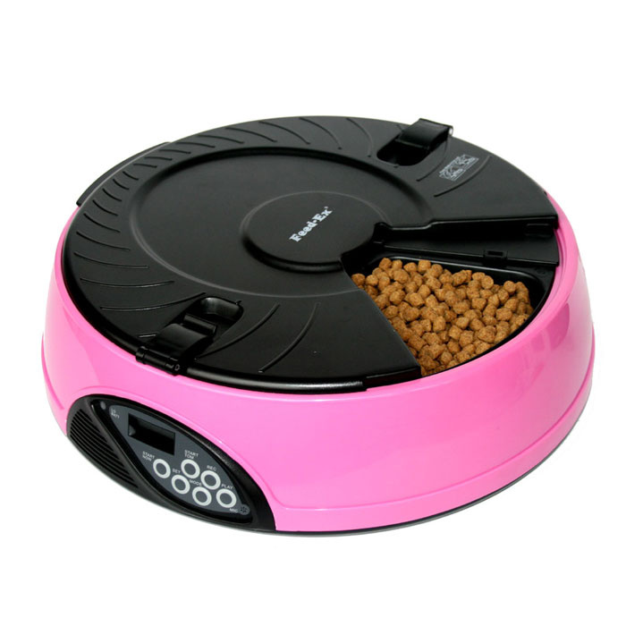 Автоматическая кормушка "Feed-Ex", на 6 кормлений, цвет: розовый  #1