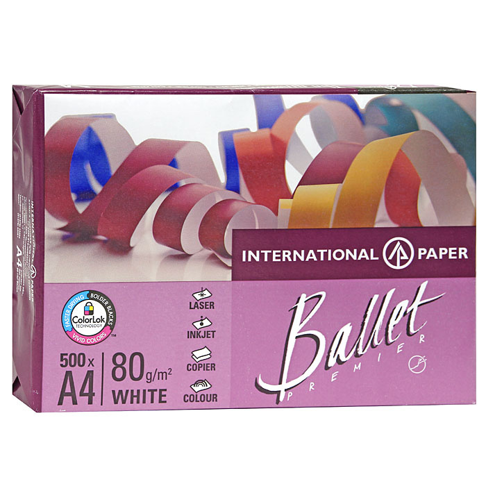 Бумага офисная "Ballet Premier", 500 листов, А4 1 уп #1