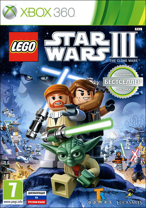 Игра Lego Star Wars 3: The Clone Wars (XBox 360, Xbox Series, Английская версия) #1