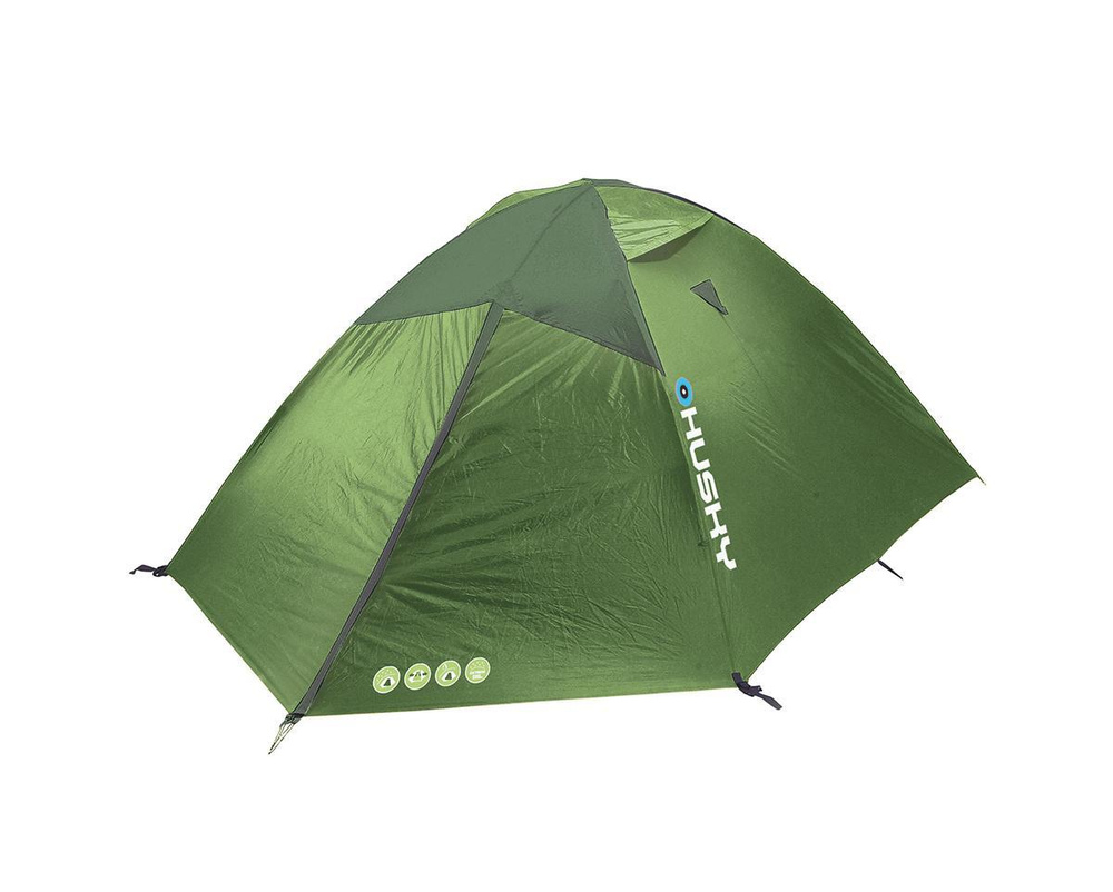 Палатка туристическая экстремальная Husky BRIGHT 4, цвет: зеленый  #1