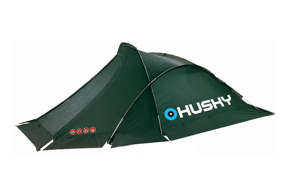 Палатка туристическая экстремальная Husky FLAME 2, цвет: зеленый  #1