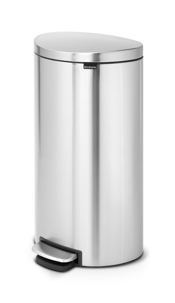 Бак мусорный Brabantia "FlatBack+" с педалью стальной матовый 30л 482007  #1