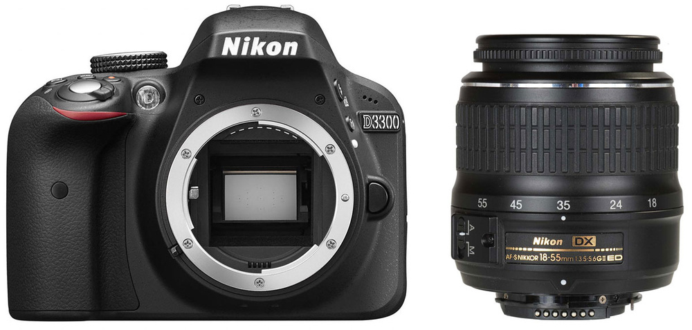 Nikon D3300 Kit 18-55 II, Black цифровая зеркальная фотокамера #1