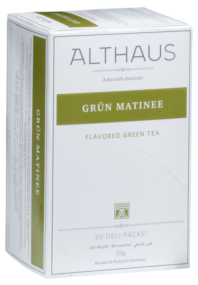 Чай в пакетиках зеленый Althaus Grun Matinee 20 пак. 1,75гр. #1