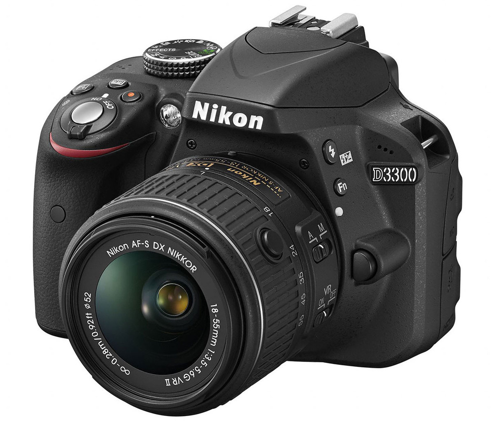 Nikon D3300 Kit 18-55 VR II, Black цифровая зеркальная фотокамера + карта памяти 16GB + сумка  #1