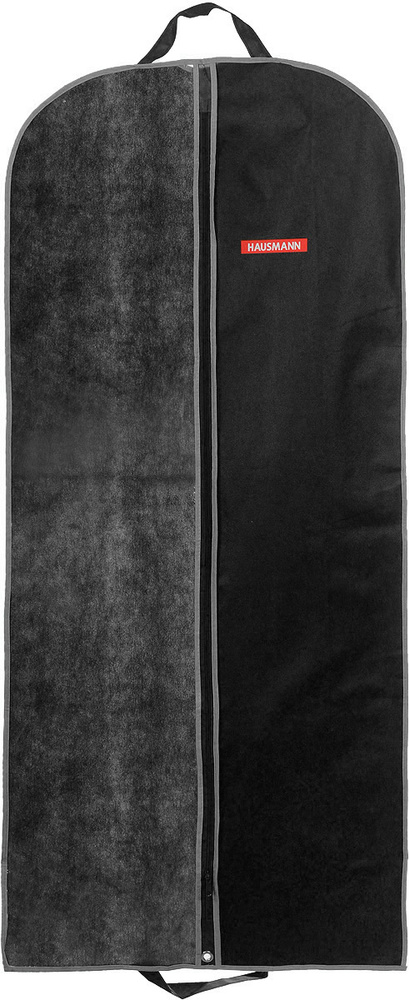 Чехол для одежды "Hausmann", подвесной, с прозрачной вставкой, цвет: черный, 60 х 140 см  #1