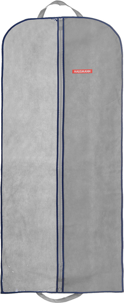 Чехол для одежды "Hausmann", подвесной, с прозрачной вставкой, цвет: серый, 60 х 140 см  #1