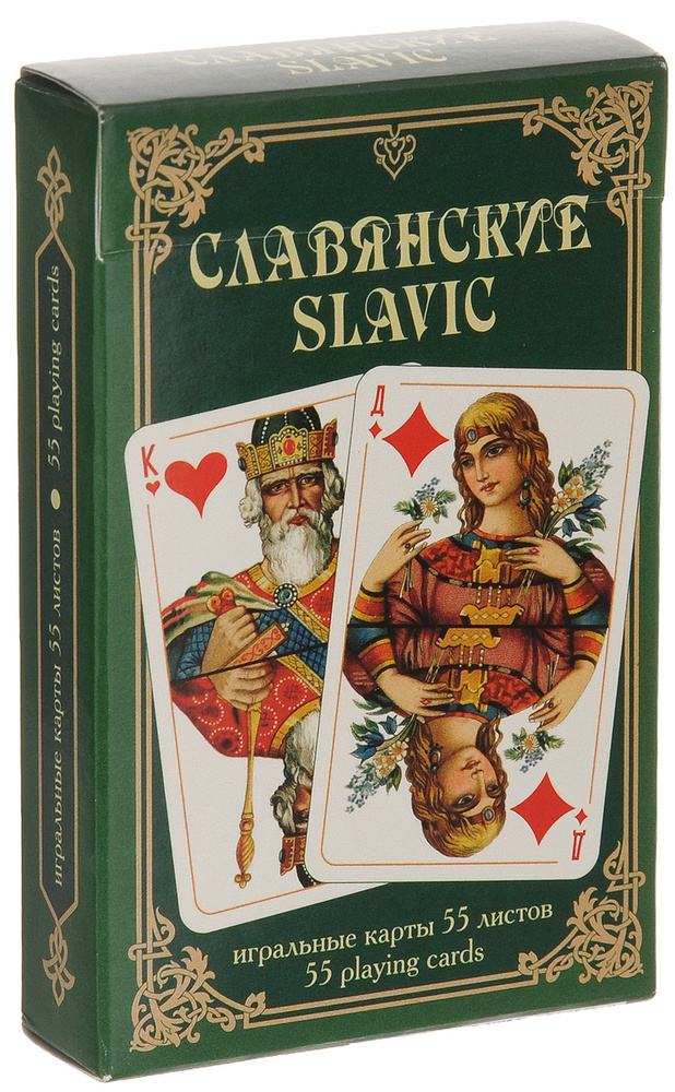 Карты игральные Piatnik "Славянские", цвет: зеленый, 55 карт #1