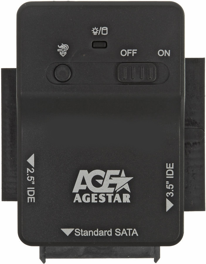 Адаптер-переходник AgeStar 3FBCP1 для HDD 2.5"/3.5", Black #1