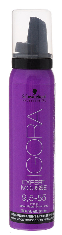 Schwarzkopf Professional Igora Expert Mousse Тонирующий мусс для волос 9,5-55 Светлый блондин золотистый #1