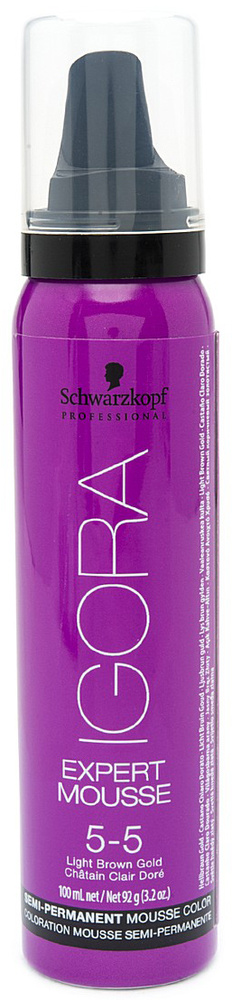 Schwarzkopf Professional Igora Expert Mousse Тонирующий мусс для волос 5-5 Светлый коричневый золотистый #1