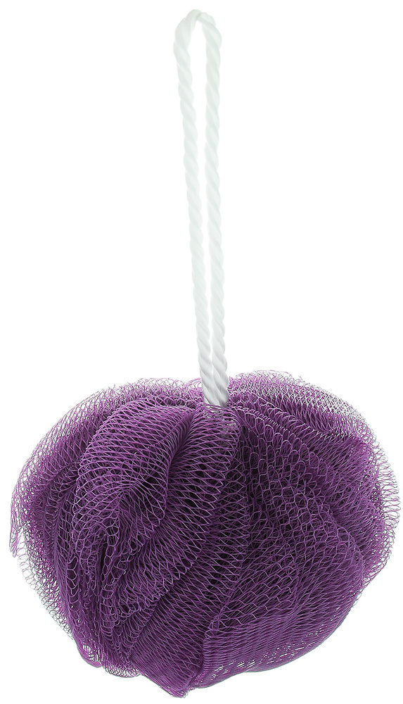 Мочалка iKeep "Сфера", цвет: фиолетовый, диаметр 13 см #1