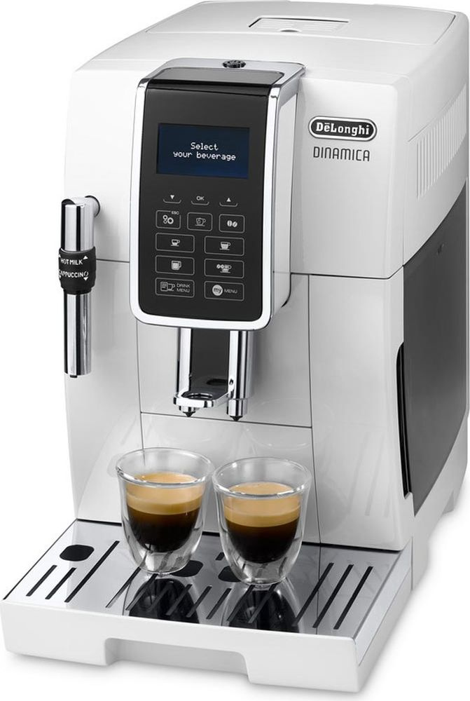 Кофемашина автоматическая DeLonghi Dinamica ECAM 350.35.W, 1450 Вт, ручной капучинатор  #1