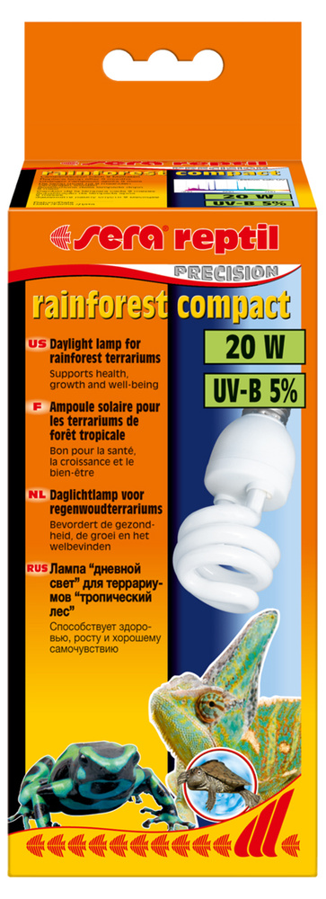 Лампа для террариума Sera "Rainforest Compact", 5%, 20 Вт #1