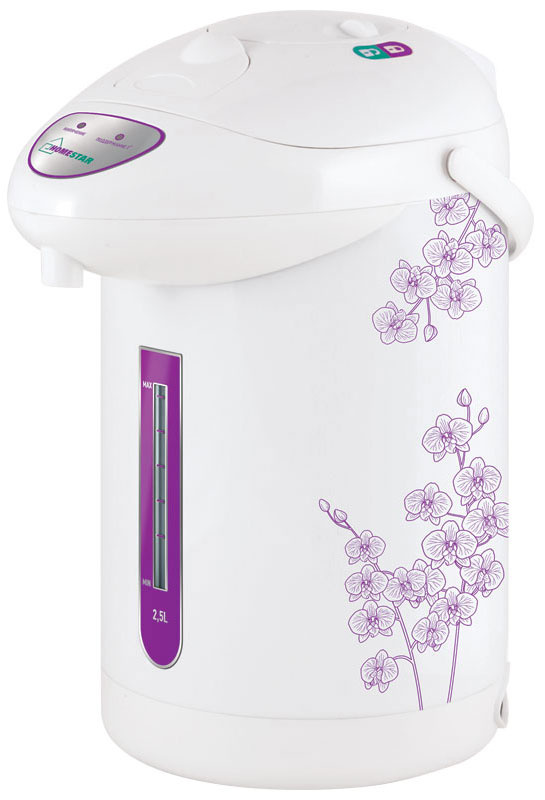Термопот Homestar HS-5001 (2,5 л), рисунок, фиолетовые цветы #1