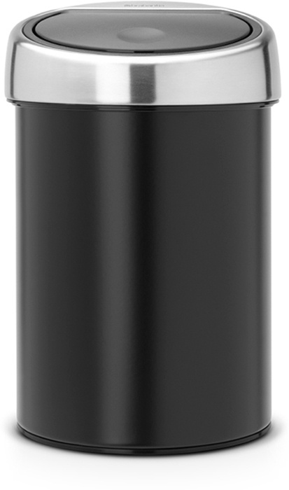 Бак мусорный Brabantia "Touch Bin" черный 3л 364440 #1