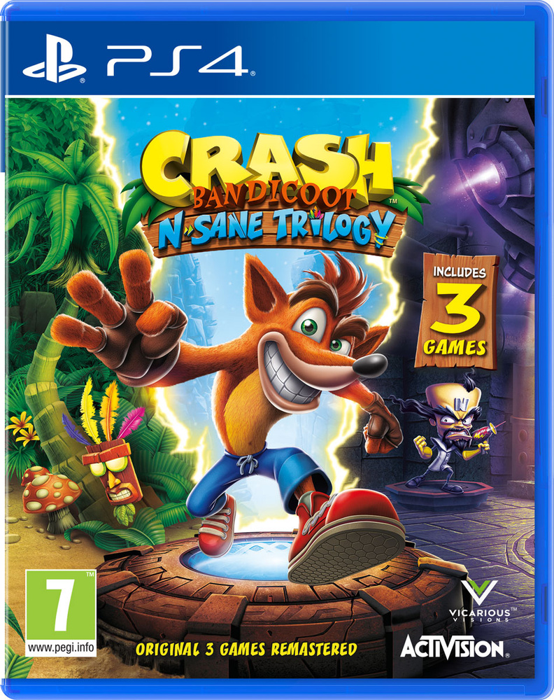 Игра Crash Bandicoot N'sane Trilogy (PlayStation 4, Английская версия) #1