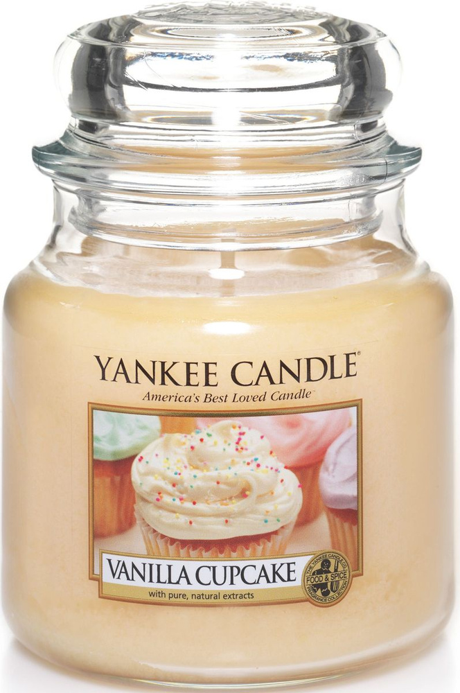 Yankee Candle Свеча ароматическая "Ванильный кекс / Vanilla Cupcake 104гр.", 12.7 см х 9 см, 1 шт  #1