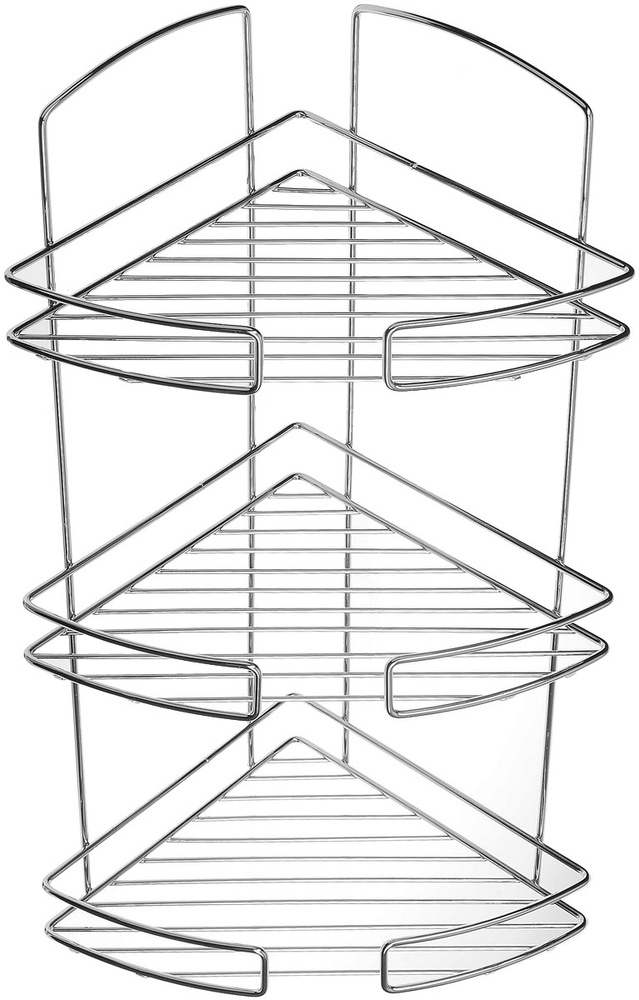 Полка трехъярусная угловая, проволока стальная, 11, Milardo, 111WC30M44  #1