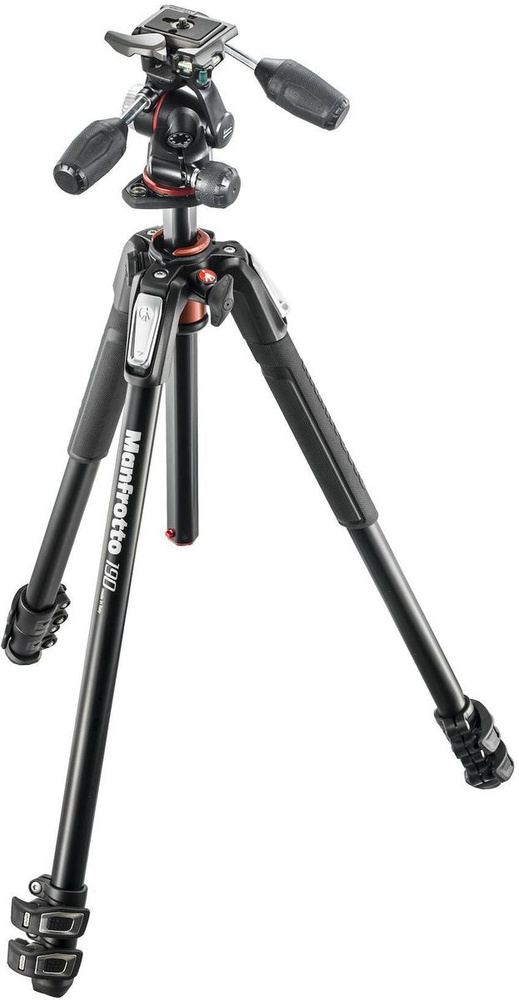 Штатив Manfrotto MK190XPRO3-3W, Black #1