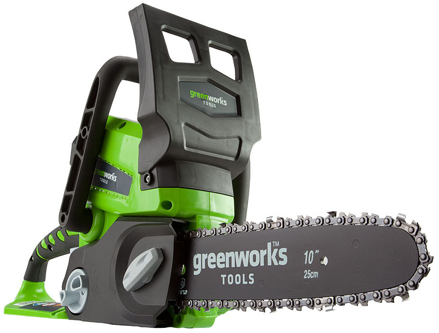 Цепная пила аккумуляторная GreenWorks G24CS25K2, 24V, 25см, c 1хАКБ 2 Ач и ЗУ  #1