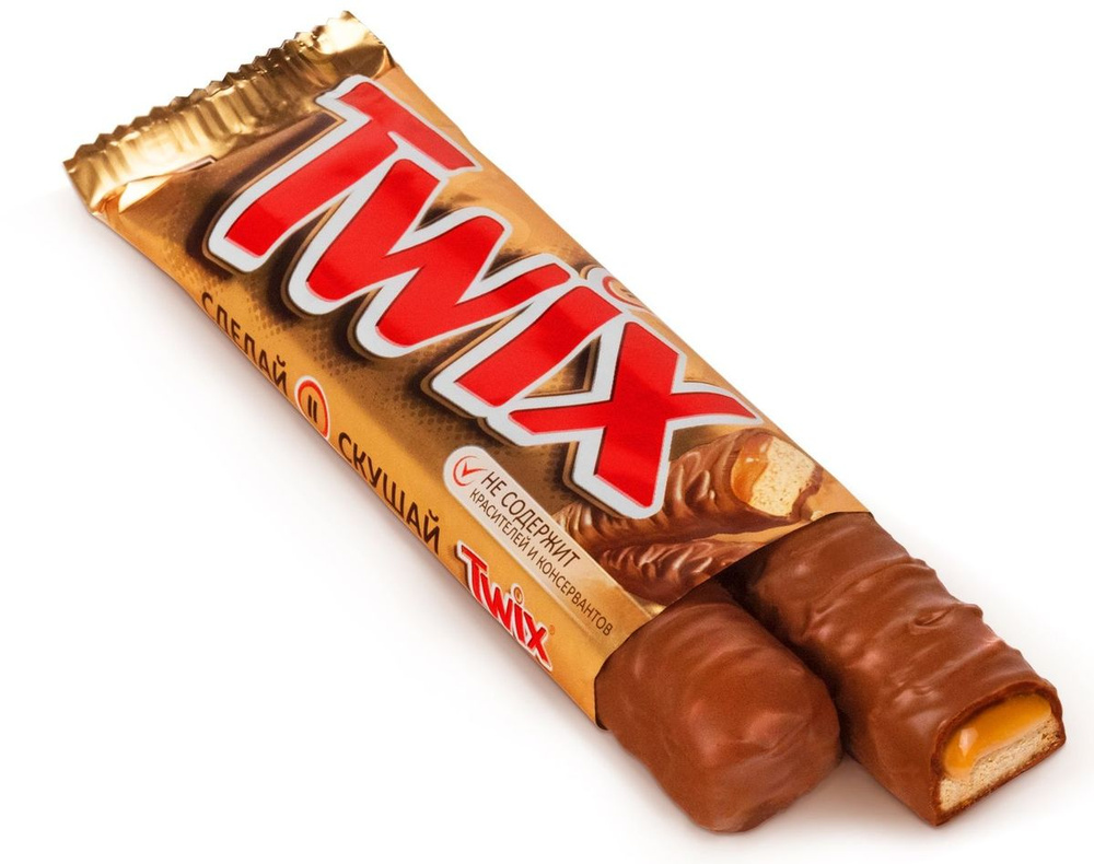 Шоколадный батончик Twix, 40 шт по 55 г / Печенье, шоколад, карамель  #1