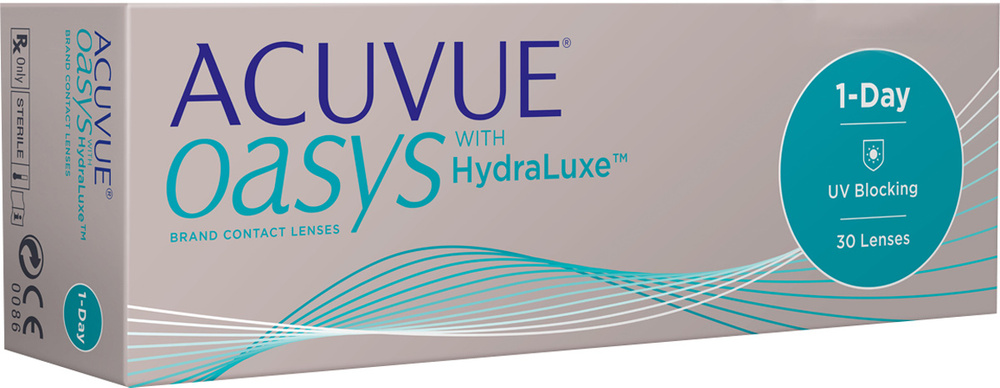 Контактные линзы Acuvue 1-Day Oasys with HydraLuxe, Однодневные, +2.00 / 14.3 / 8.5, 30 шт.  #1