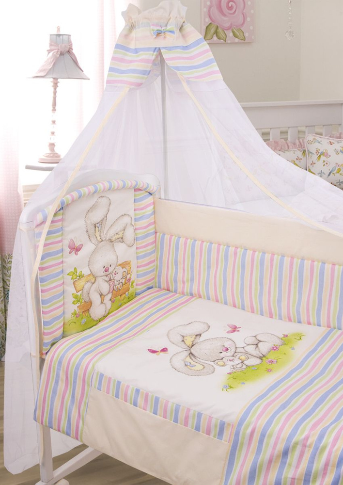 Комплект в кроватку для новорожденного Золотой Гусь Радужный комплект в кроватку для новорожденного с #1