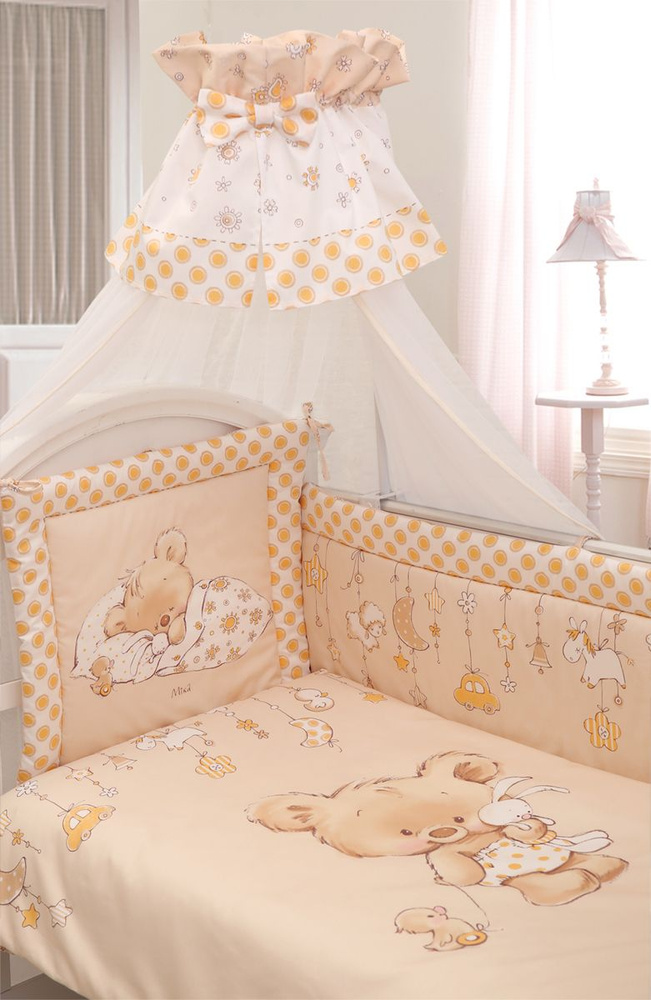 Комплект в кроватку для новорожденного Золотой Гусь Микуша-сатин комплект в кроватку для новорожденного #1