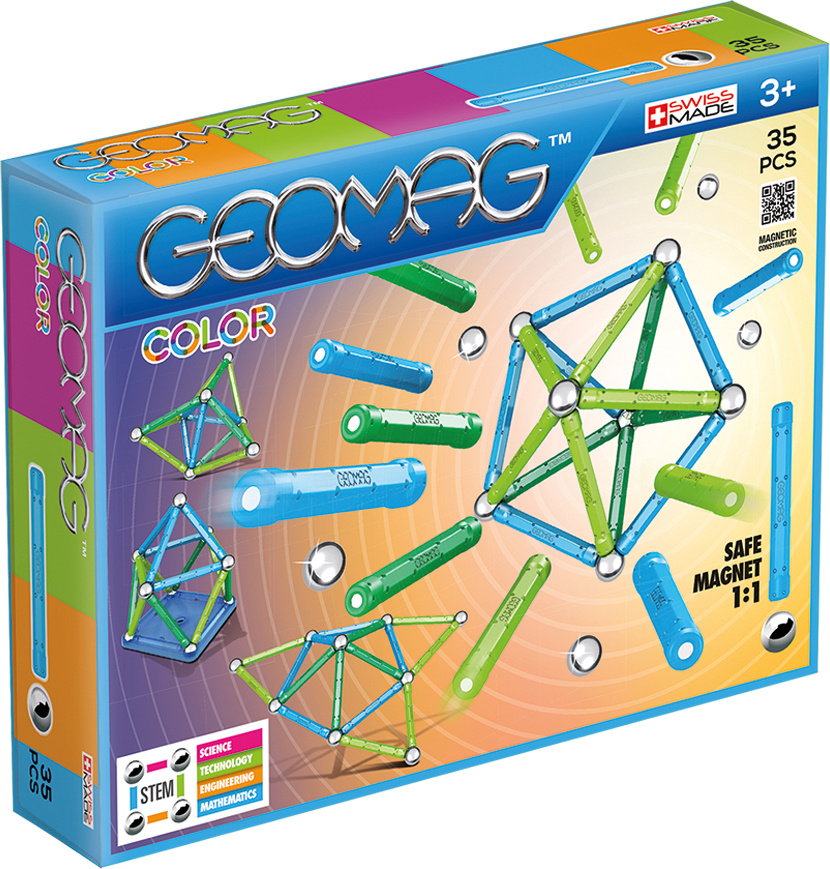 Конструктор магнитный Geomag Color 35 элементов #1