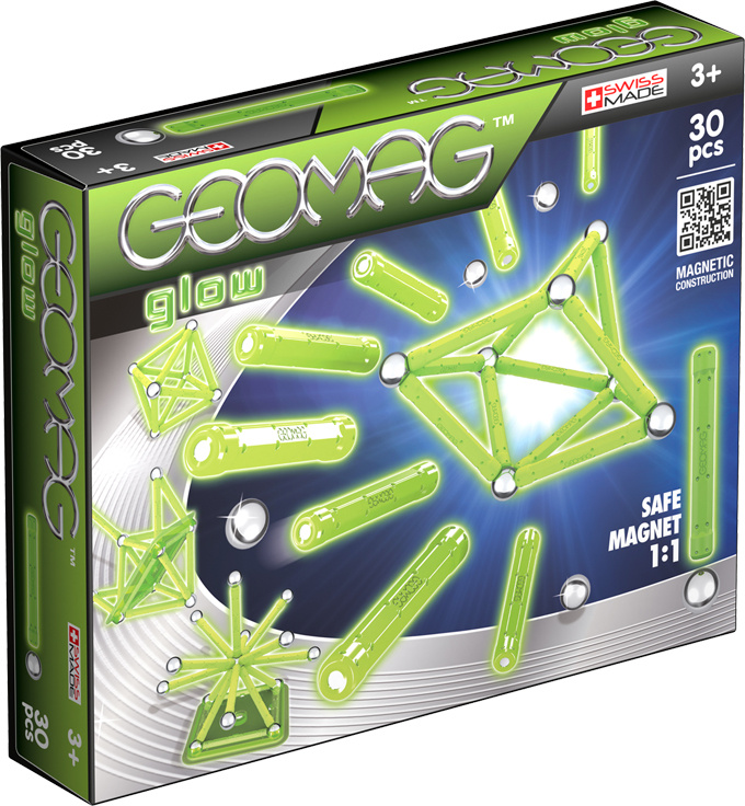 Конструктор магнитный Geomag  Glow  30 элементов #1