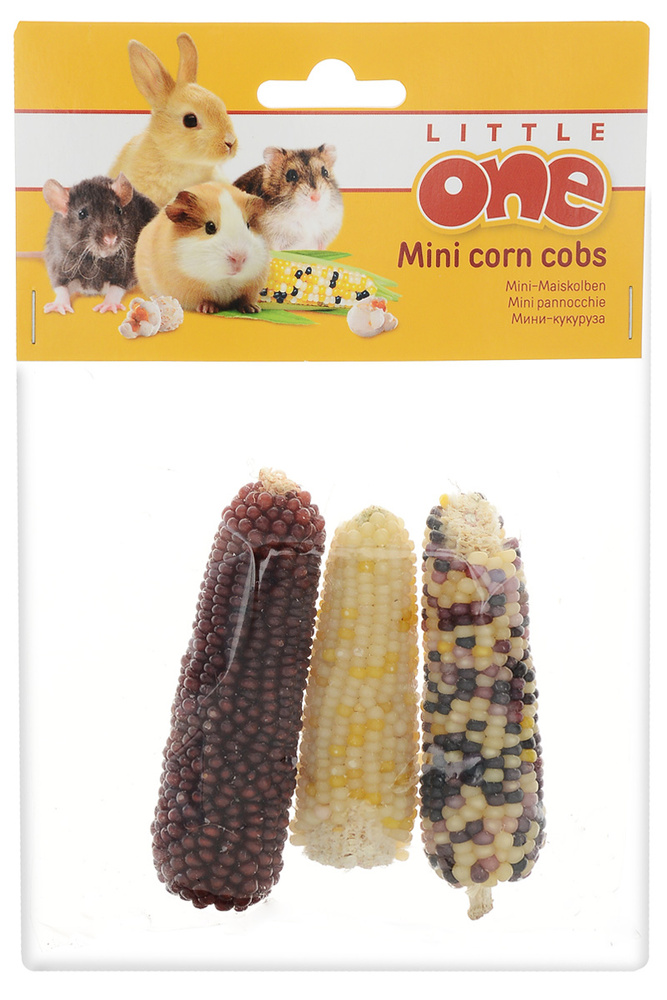 Little One Mini corn cobs / Лакомство Литтл Уан для грызунов Мини-кукуруза 130 г  #1