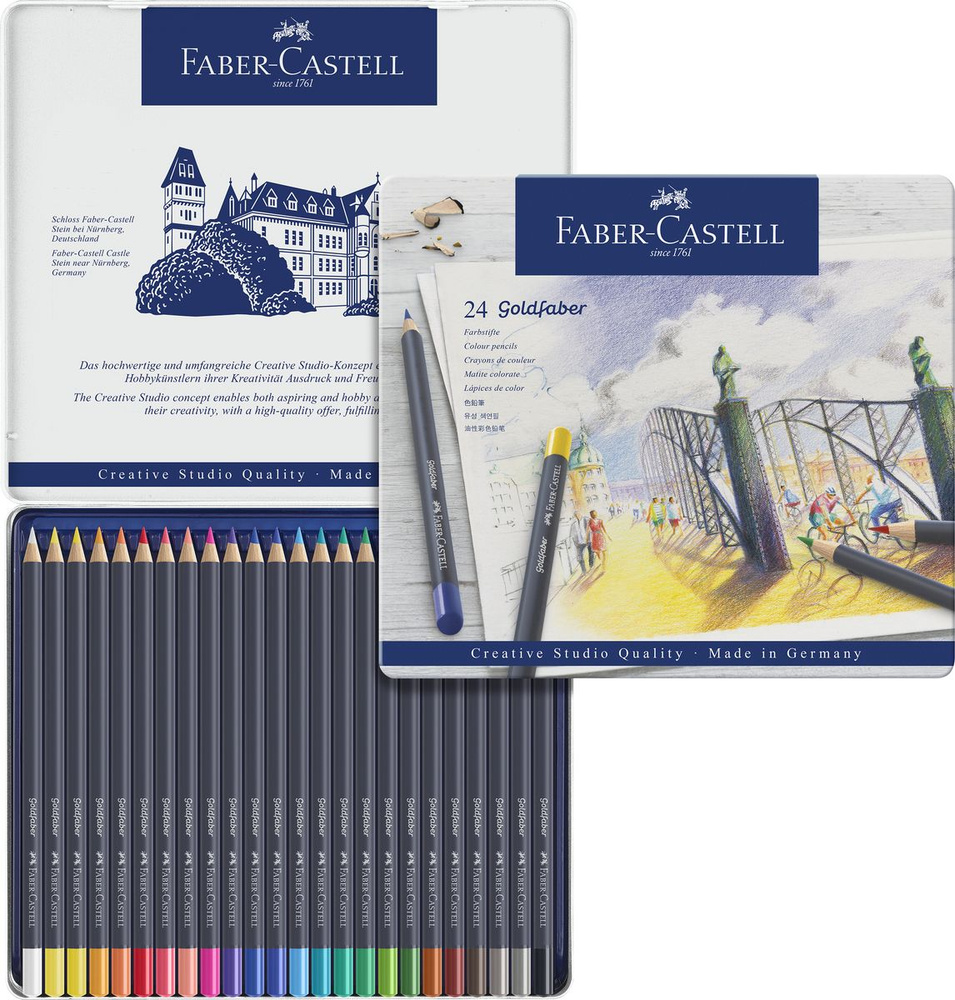 Faber-Castell Набор цветных карандашей Goldfaber 24 цветов #1