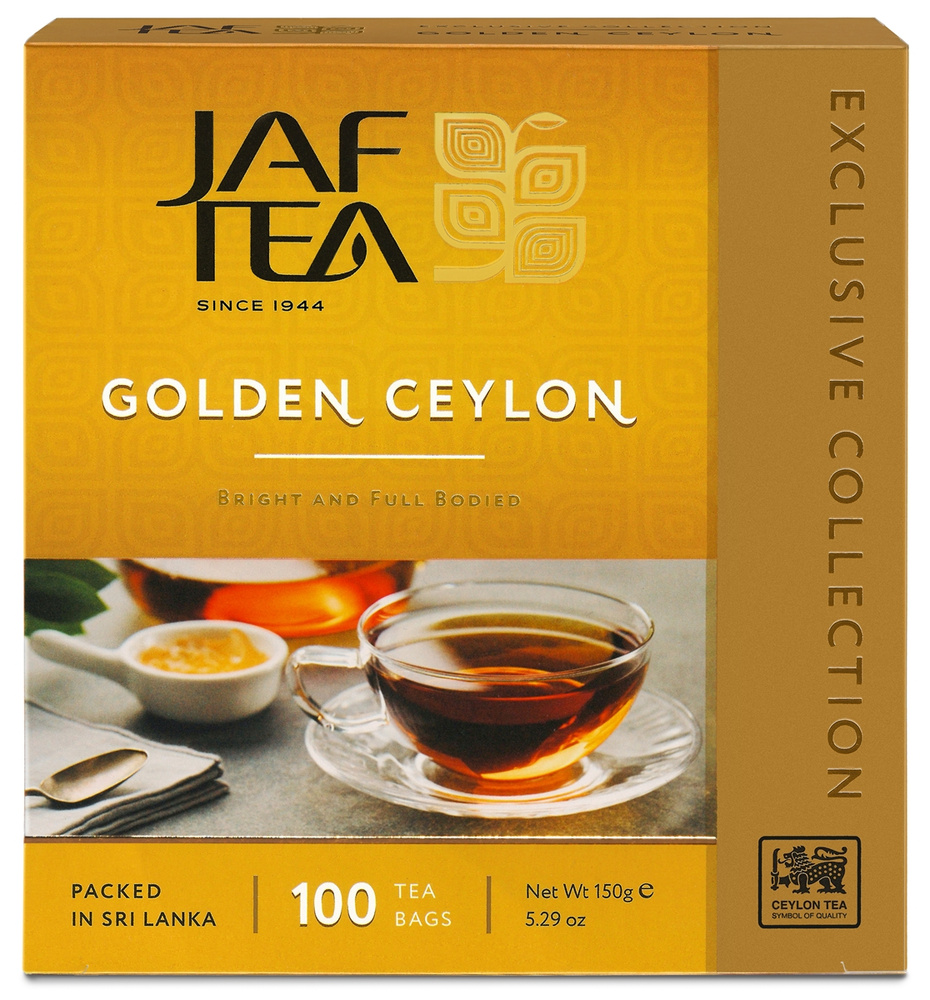 Чай цейлонский JAF TEA "Golden Ceylon" чёрный, 100 пакетиков #1