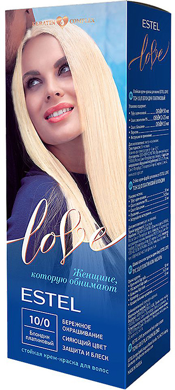 ESTEL Стойкая крем-краска для волос Love тон 10/0 Блондин платиновый  #1