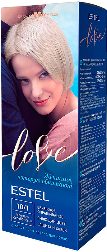 ESTEL Стойкая крем-краска для волос Love тон 10/1 Блондин серебристый  #1