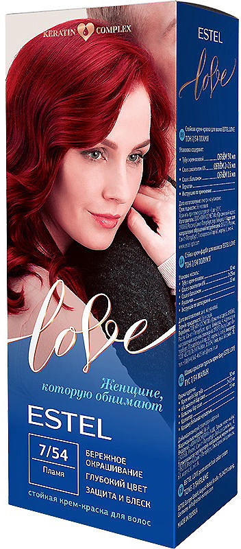ESTEL Стойкая крем-краска для волос Love тон 7/54 Пламя #1