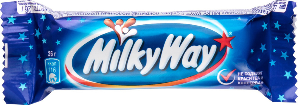 Шоколадный батончик Milky Way, 26 г / Нуга, молочный шоколад #1