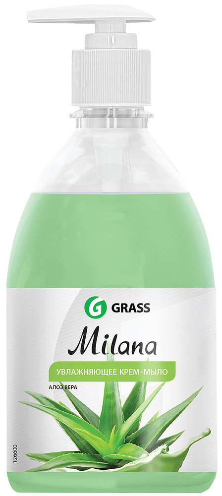Grass Жидкое крем-мыло Grass "Milana. Алоэ вера", с дозатором, 500 мл  #1