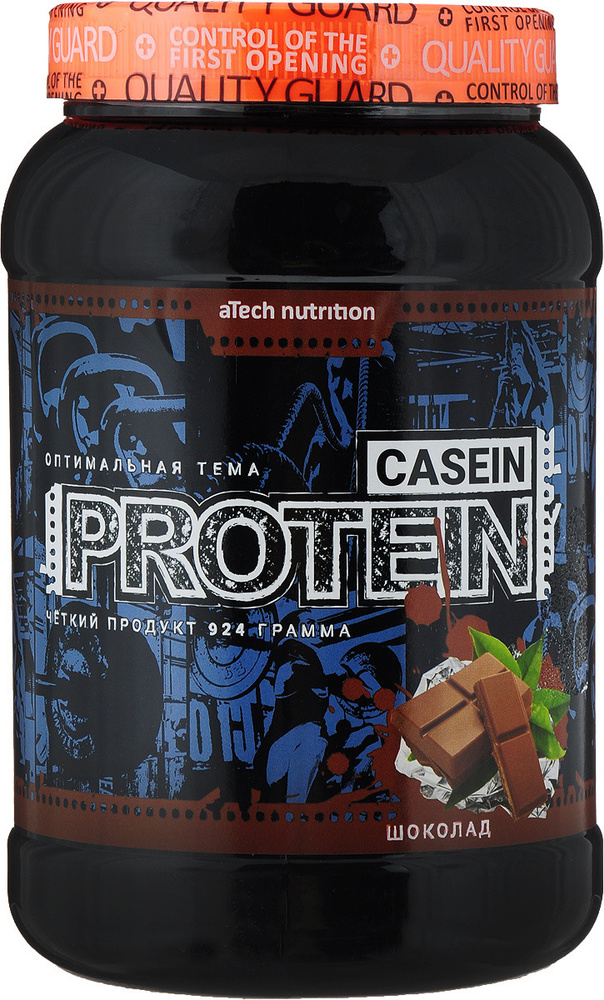 Протеин cывороточный aTech Nutrition "Casein Protein 100%", шоколад, 924 г #1