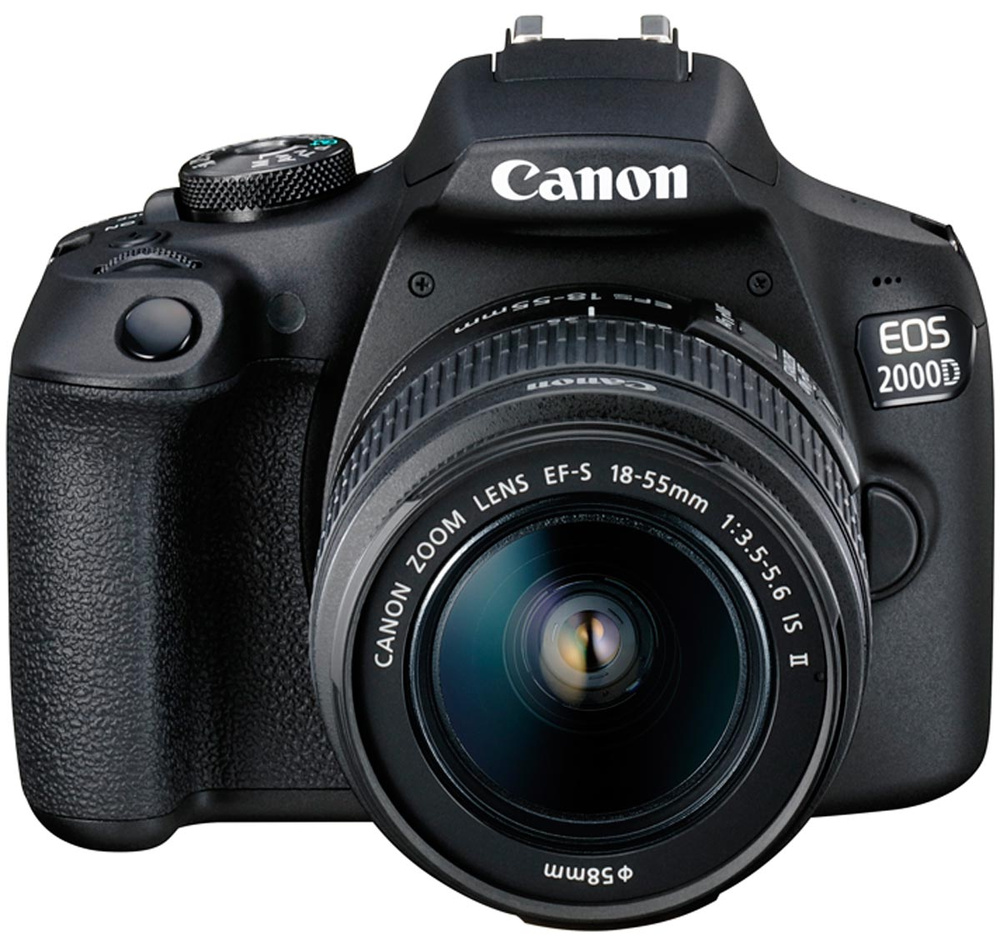 Зеркальный фотоаппарат Canon EOS 2000D Kit, 18-55 IS, Black #1