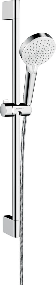 Душевой гарнитур 60 см, 100 мм, 2 струи, 14 л/мин, белый/хром, Hansgrohe Crometta 26532400  #1