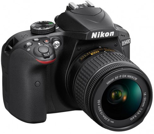 Зеркальная фотокамера Nikon D3400 Kit 18-55 non VR AF-P, цвет: черный #1