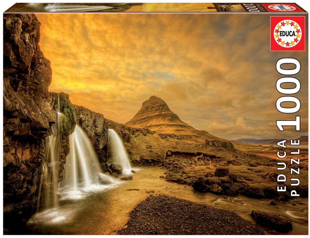 Пазлы для взрослых 1000 элементов Водопад Киркьюфетльсфос. Исландия для взрослых  #1