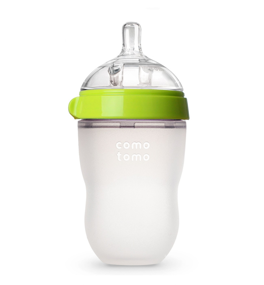 Бутылочка для кормления COMOTOMO, цвет зеленый (250 мл.) Comotomo Natural Feel Baby Bottle  #1