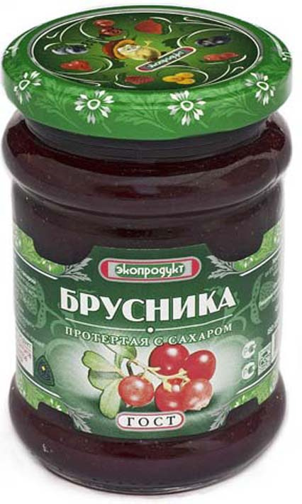 Брусника Экопродукт, с сахаром, 320 г #1