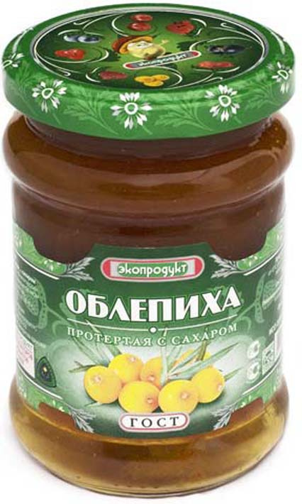 Экопродукт Облепиха протёртая с сахаром, 320 г #1